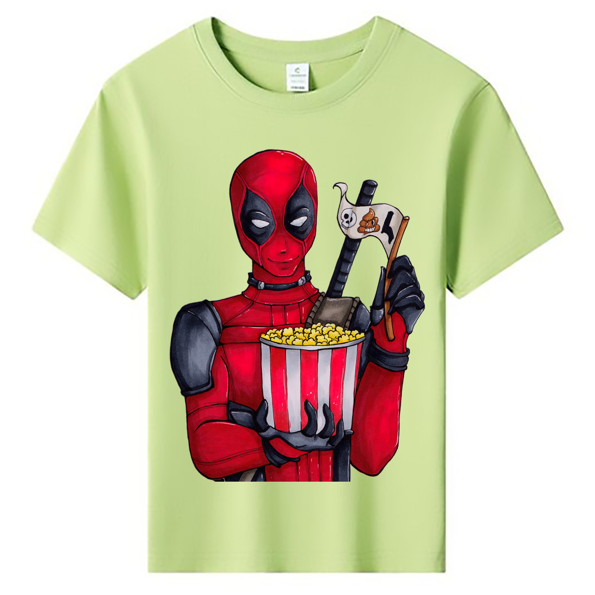 （画像用） Deadpool デッドプール 綿100％キッズTシャツ（フロントプリント）